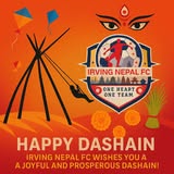 Irving Nepal FC Happy Dashain greeting graphic